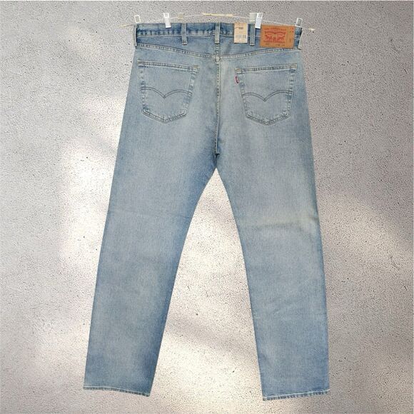 Levi’s 501 Original Fit Men’s Buttonfly Straight Leg Blue Jeans W38 L34 - Picture 4 of 16